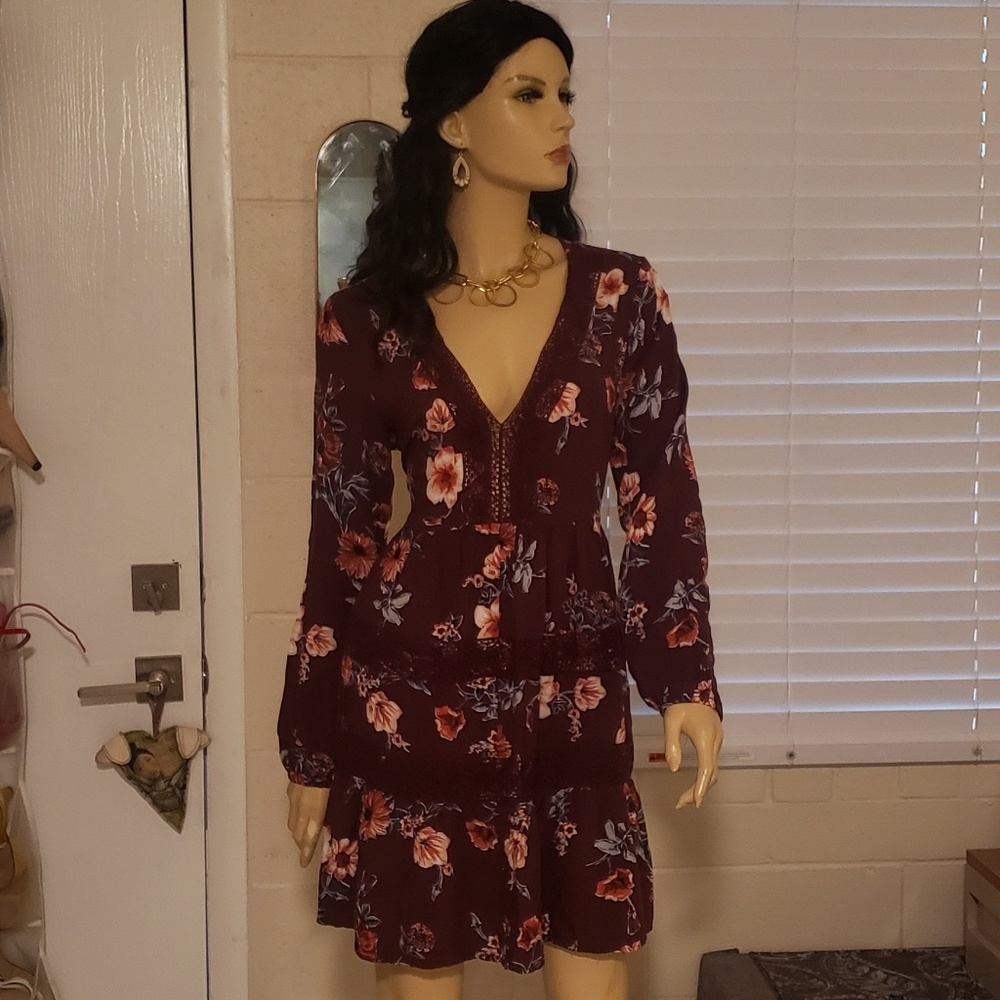 Fall floral dress